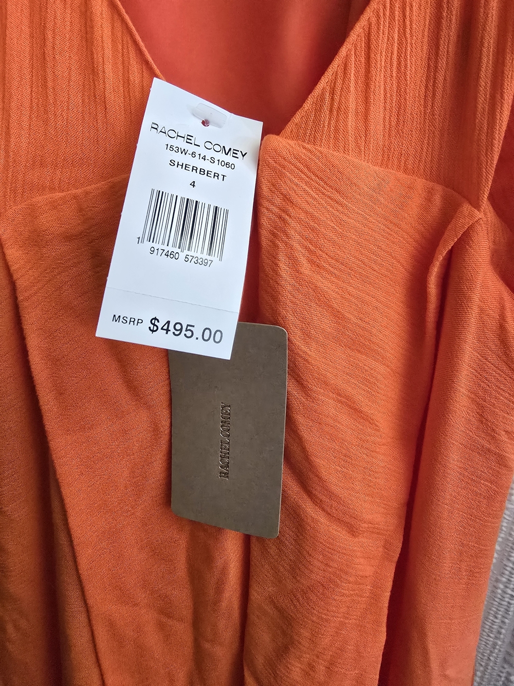 Womens Size 4 Rachel Comey Sherbert Orange Maxi Dress - Picture 3 of 10